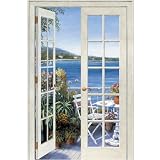 French Patio Doors Seaside Patio Ocean View Wall Mural