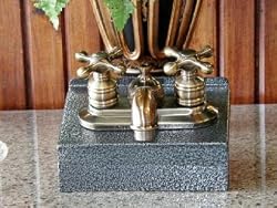 Banner Antique Brass Lav Faucet W/ Cross Handles