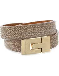 Leighelena Jigsaw Buckle Bracelet Double Wrap Bracelet, 13.75"