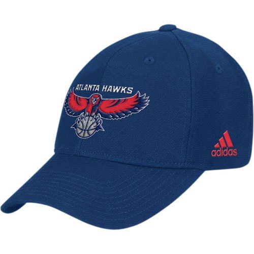 adidas Atlanta Hawks Navy Blue Basic Logo Cotton Adjustable Hat