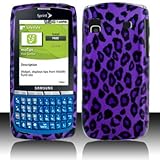 For Sprint Samsung Replenish M580 Accessory - Purple Leopard Designer Hard  ....