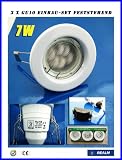 3 tlg.7W GU10-Set Einbaustrahler Einbauspot GU10 Weiss