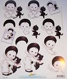 A4 3D step by step Morehead decoupage sheet - Pierrot baby, kitten