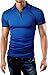 Grin&Bear Slim Fit Contrast Poloshirt Polo, Blue, M, GB160
