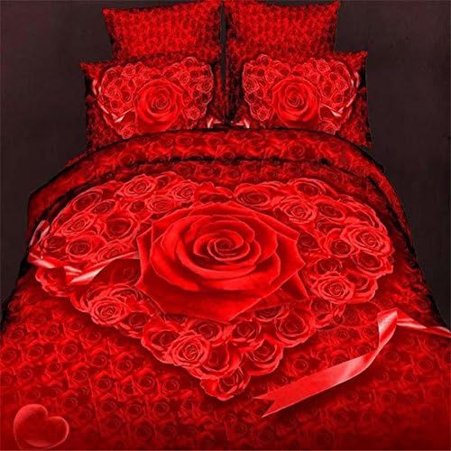 2016 boutique stamp set of four cotton sheets Swan 3D activity lion love three kinds of patterns , bright red , 200*230cm