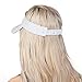 TopHeadwear Glitter Sequin Visor Hat - White