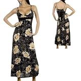 *** SPECIAL OFFER ***BLACK & WHITE, BLACK & RED OR BLACK & BEIGE FLORAL MAXI STRAP DRESS SIZES 14-18