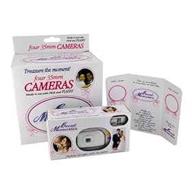Event Memories Single Use Pearl White Wedding/Event Cameras, 4 Pack (4-PAK)
