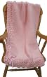 Handmade Baby Blanket - Candy Pink (Hand-crocheted Border)