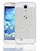 Galaxy S4 Case, Luxury Beauty Hybrid Hard PC Shiny Bling Glitter Sparkle Cover Case for Samsung Galaxy S4 i9500 (Hard Silver)