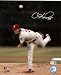 MLB Philadelphia Phillies Cole Hamels Away (Ball Thrown) Autographed 8-by-10-Inch Photograph