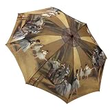 Ballet Lessons by Degas - Folding Compact Ballet Fine Art Umbrella with Automatic Push Button Open & Close, Great Gift Idea