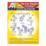 Aunt Marthas iron on transfers envelope for embroidery fabric painting quilting wearable art needlepoint & other crafts flowers for everyday 3931