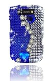 BlackBerry Torch 9800 Full Diamond Graphic Case - Pearls on Blue (Free Hand ....