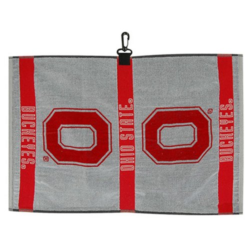 Ohio State Woven Jacquard Golf Towel