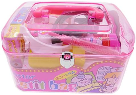 Fujitaya Nurse Doctor Petit Bag Pretend Play Toy Tools Set Medical Kits Role Play Costume Playset Packed in Carrying Case Box for Kids Children Japan Import Made in Japan