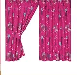 Character World Hannah Montana Rock Curtains with Tie Backs, 72 Inch