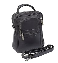 Claire Chase Medium Leather Manbag in Cafe
