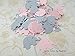 Pink and Gray Elephant Confetti, Girl Baby Shower Decoration, Its A Girl, Little Peanut, package of 100