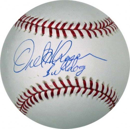 Orel Hershiser Autographed/Hand Signed Official MLB Baseball with Bulldog Inscription