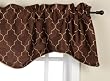 Stylemaster Hudson 52 by 17-Inch Embroidered Lined Valance with Cording, Espresso