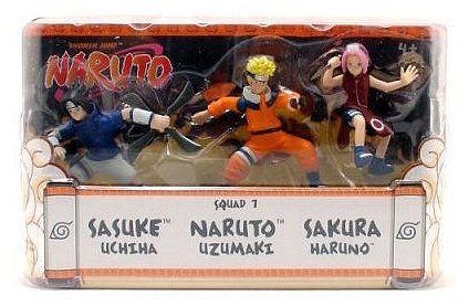 Naruto Mattel 3 Inch Mini Figure 3-Pack #3 (Naruto Uzumaki, Sasuke Uchiha & Sakura Haruno)