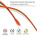 GearIT 10 Pack, Cat 6 Ethernet Cable Cat6 Snagless Patch 1 Foot - Computer LAN Network Cord, Orange - Compatible with 10 Port Switch POE 10port Gigabit