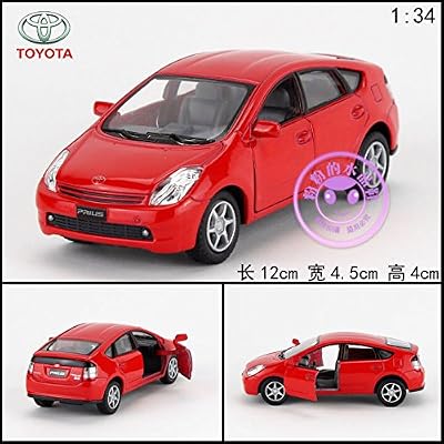1:34 Toyota Prius Car Alloy Diecast Model Toys Vehicle Gift Red 2593
