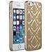 GreatShield TACT Series Design Pattern Rubber Coating Ultra Slim Fit Hard Case Cover for Apple iPhone 5 / 5S (Damask - Gold)