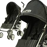 NEW BUGGY STROLLER PUSHCHAIR WITH LARGE SUN CANOPY HOOD - ZETA VOOOM - Black with Rain Cover