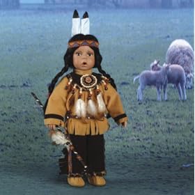 Algoma 12 Porc Indian w Spear+Feathers Doll ~Retired by Duck House Dolls