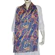 Summer Clothes Women Accessory Girls Scarf Handmade Printed Linen 24 x 74 inches (nstl029)