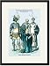 Black Framed/Matted Print 17x23, Carolingian Empire Costumes: Charlemagne's Soldiers