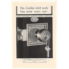 1930 Corbin Hardware Unit Lock Print Ad