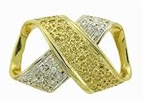Ladies 0.19ct Diamond Ribbon Pendant with 0.37ct Yellow Diamond Accents