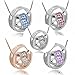 DDU(TM) 1Pc Gold- Unique Love Heart Ring Shape Crystal Rhinestone Pendant Neck Chain Necklace Valentine's Day Gift