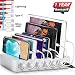 Poweroni USB Charging Station Dock - 6-Port - Fast Charge Docking Station for Multiple Devices - Multi Device Charger Organizer - Compatible with Apple iPad iPhone and Android Cell Phone and Tablet