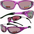 Accent Foam Padded Fashion Sunglasses, Motorcycle Sports ATV Eyewear Pink Frame