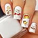Christmas New Year Holiday Assortment Nail Art Water Slide Tattoo Decals & One Glow In The Dark Sheet - Holiday Stamps, Snowman, Santa, Bells, Snowflakes - Pack of 10