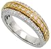 14k White Gold 1/4 (6mm) wide Band, w/ 0.84 Carat Brilliant Cut Diamonds