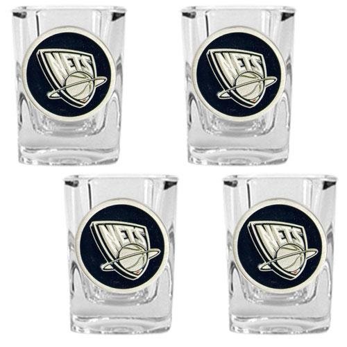 New Jersey Nets NBA 4pc Square Shot Glass Set