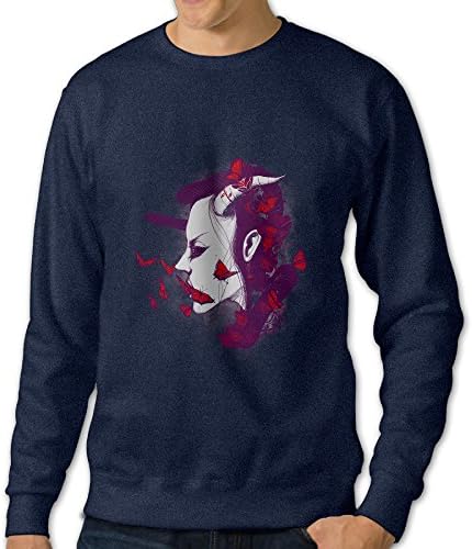 Stickle Men Crew Neck Vanity Long Sleeve Tee Navy 3X