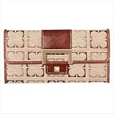 Heritage Print Wallet in Camel