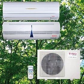 7000BTUx2 TOYO Digital Dc Inverter Ductless Dual Zone Wall Mounted Multi Split Air Conditioner with... by TOYO