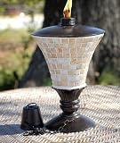 9 Inch Mother of Pearl Mosaic Codson Park Table Top Torch