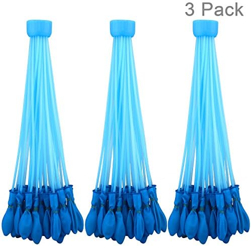 MagicKIDS Magic Water Balloons Refill Kit - Fill in 60 Seconds - 111 Total Water Balloons - BEST Gift for Outdoor Sports Like Picnics, Pool Parties and Summertime Fun etc.(Blue 3bunches)