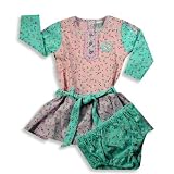 Little Me - Infant Girls Long Sleeve Floral Dress, Pink, Turquoise, Lavender (Size 18Months)