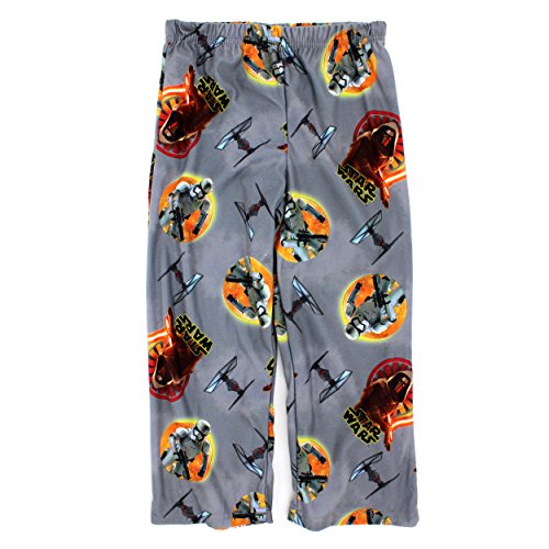 Star Wars Boys Flannel Pajama Pants (XS (4/5), Grey Kylo Ren)