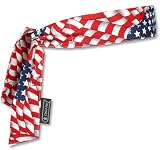 10 Pack Chill-Its 6700 Evaporative Cooling Bandana - Tie Style - Stars & Stripes Design (12303)