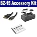 Olympus SZ-15 Digital Camera Accessory Kit includes: SDLI50B Battery, SDM-192 Charger, HDMI3FM AV & HDMI Cable
